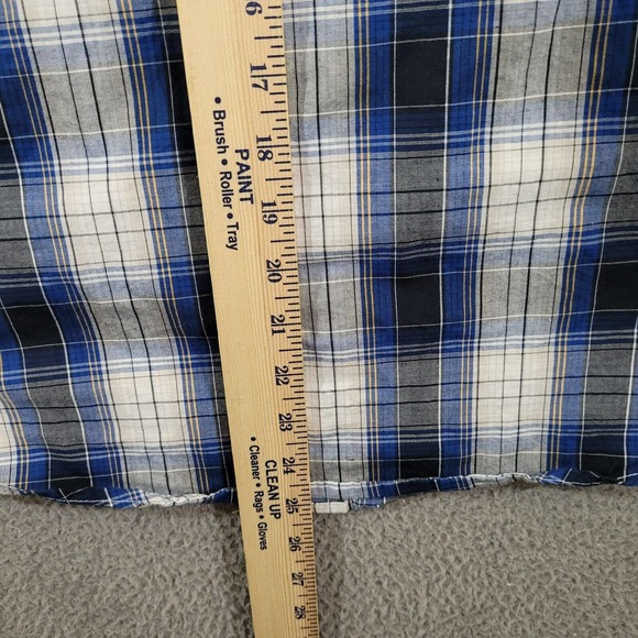 Helix Shirt Boys Large Blue Plaid Pearl Snap‎ Button Up Western Rodeo Cowboy - Picture 8 of 9